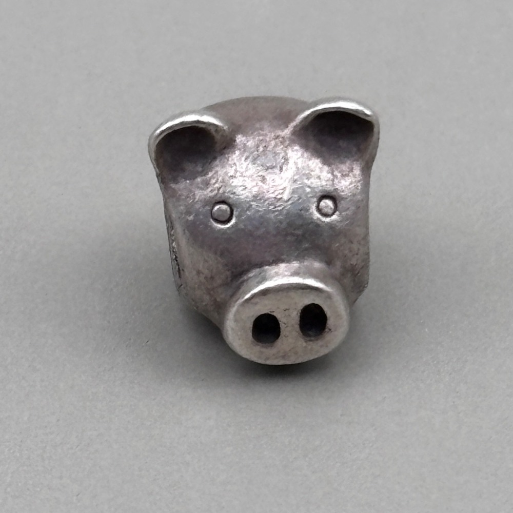 PANDORA Pig Head Charm 925 Sterling Silver